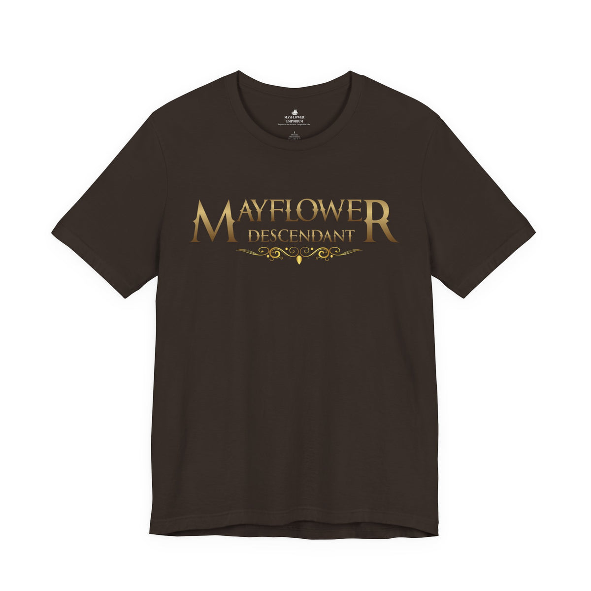 Mayflower Descendant "Framed in Gold" T‑Shirt — Extra Large Sizes