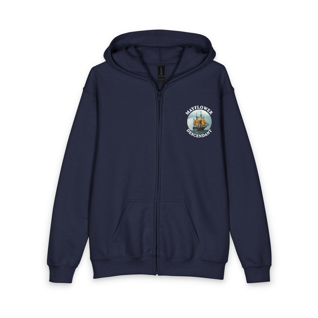 Mayflower Descendant Youth Zip Hoodie