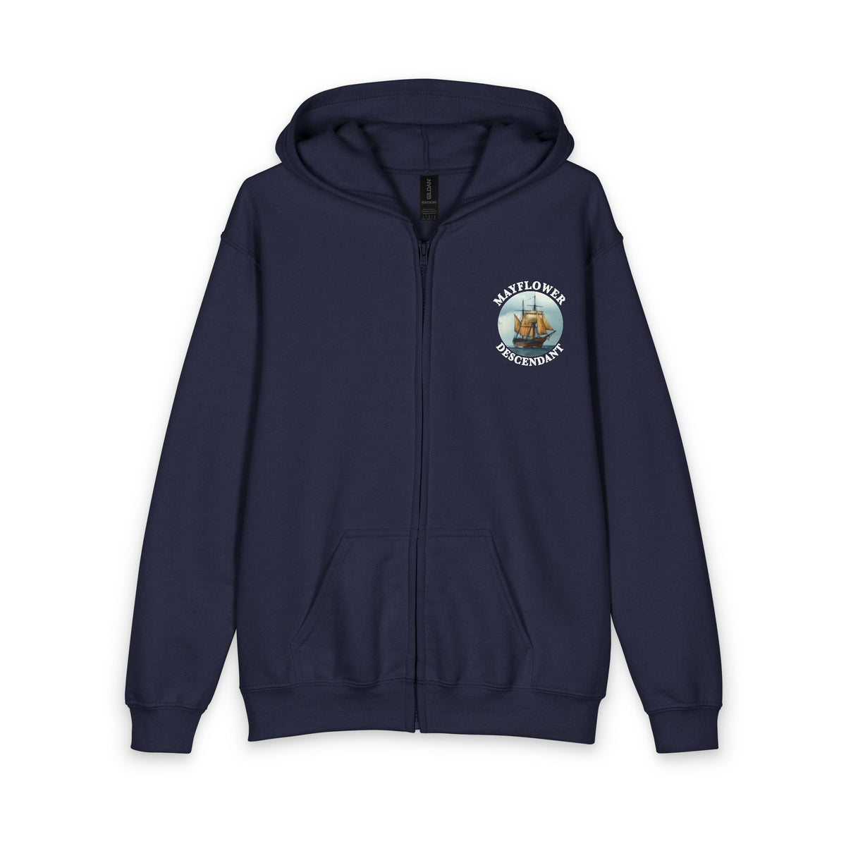 Mayflower Descendant Youth Zip Hoodie