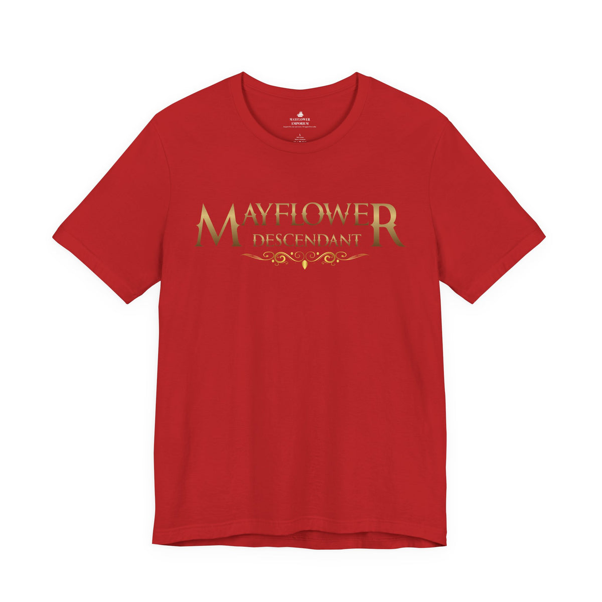 Mayflower Descendant "Framed in Gold" T‑Shirt — Extra Large Sizes