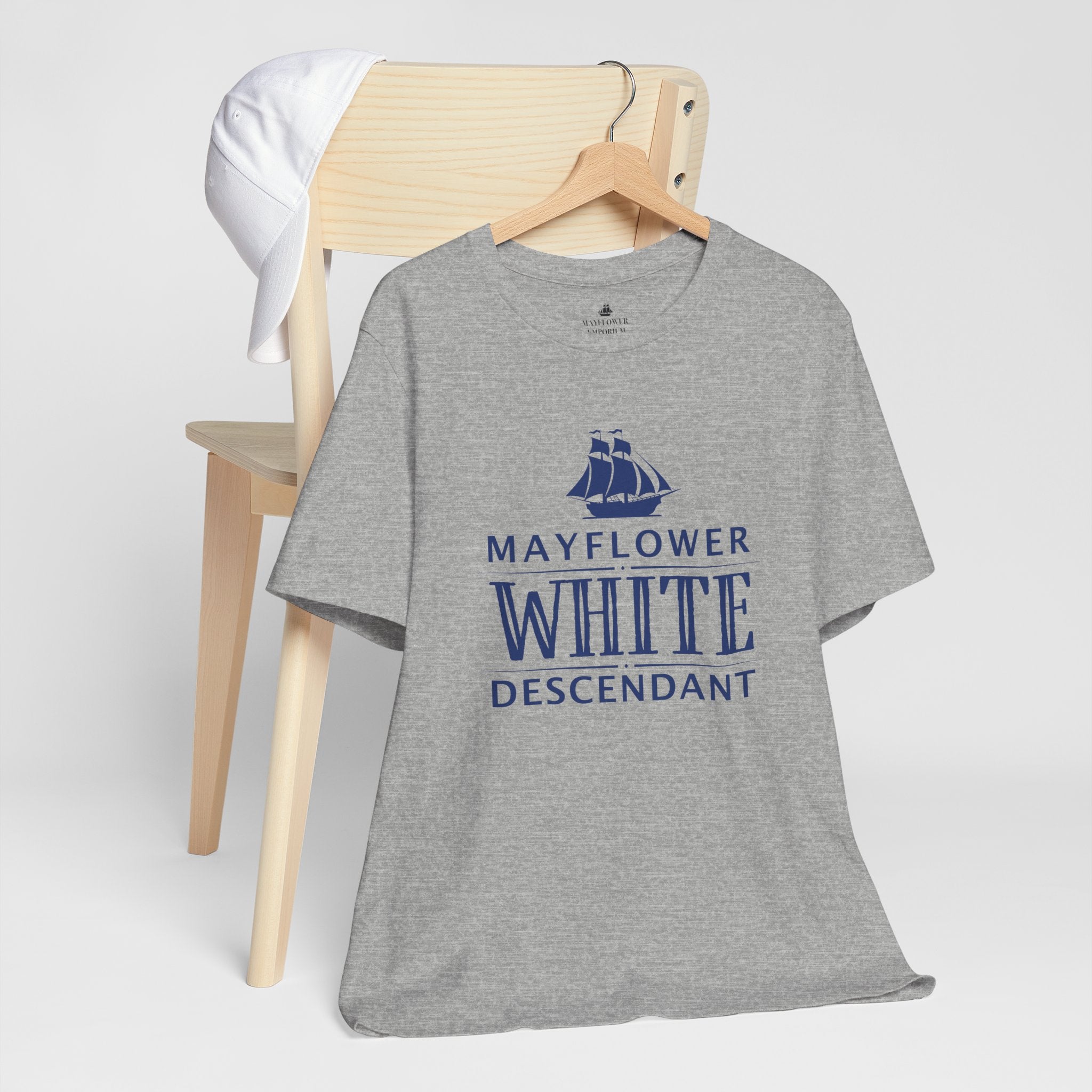 White Mayflower Descendant T-Shirt | Family Heritage Tee