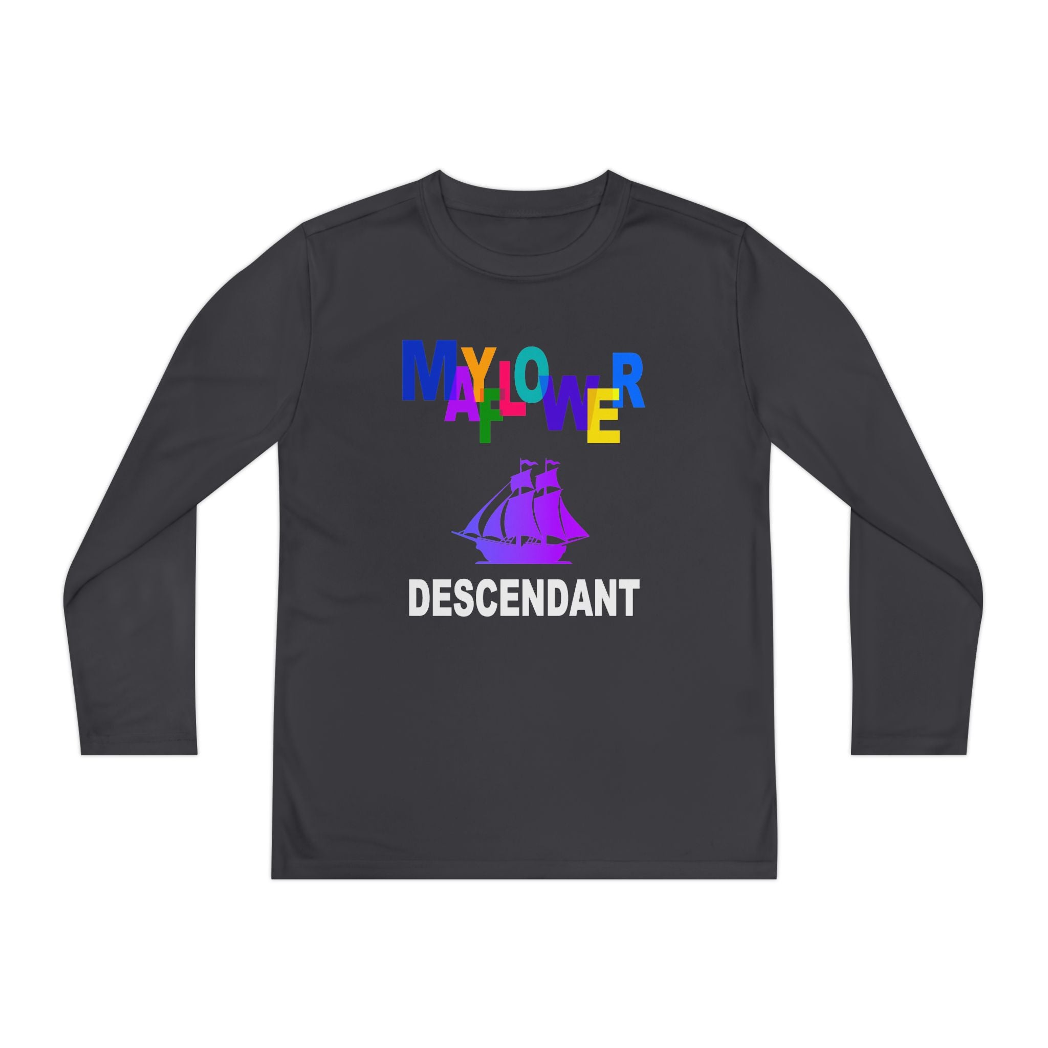 Mayflower Youth Long Sleeve Tee — Colorful Heritage Design