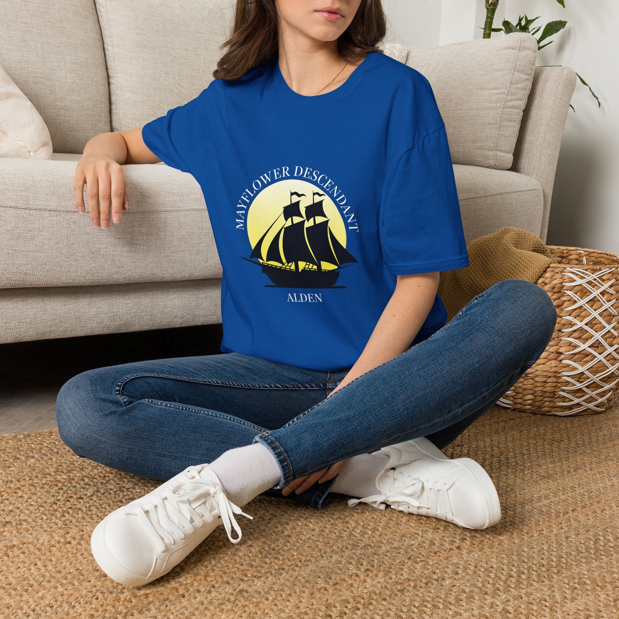 Mayflower and Moonlight T‑Shirt — Alden Descendant