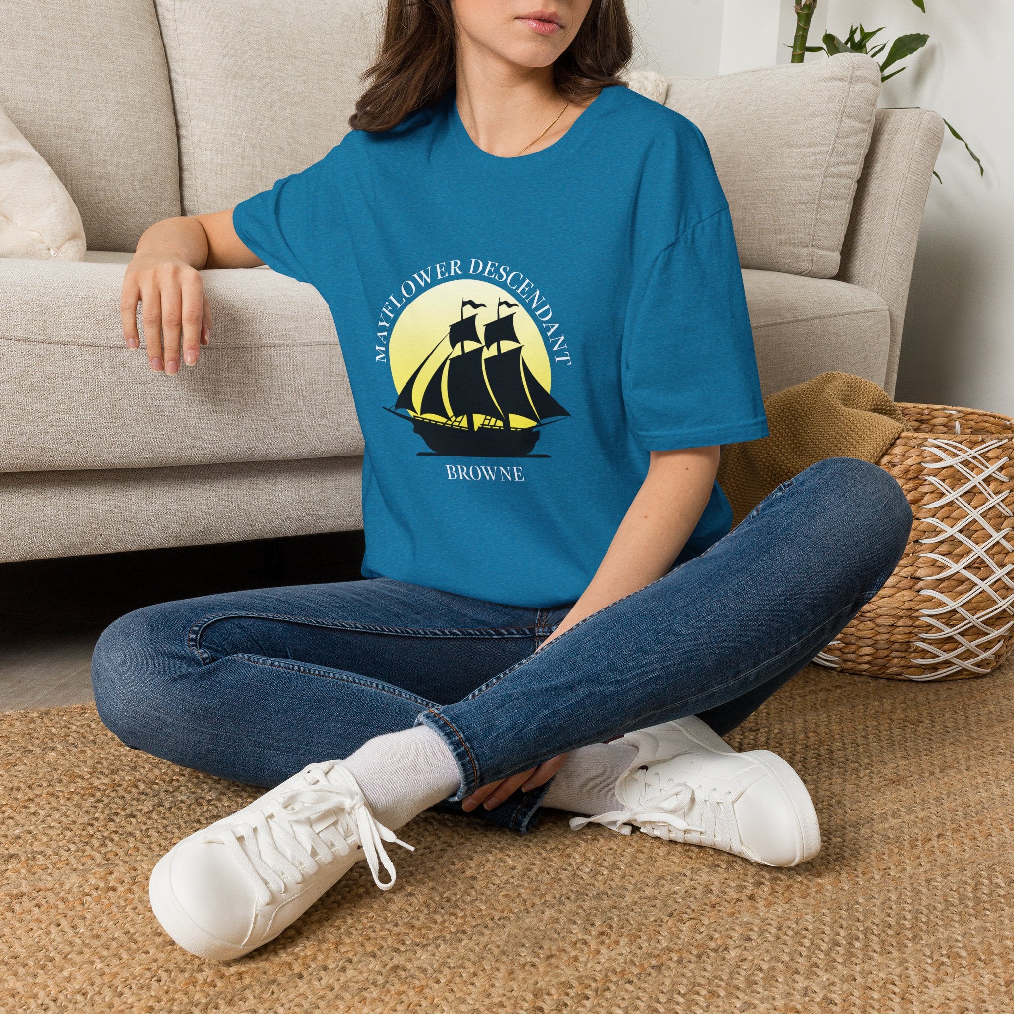 Mayflower and Moonlight T‑Shirt — Browne Descendant