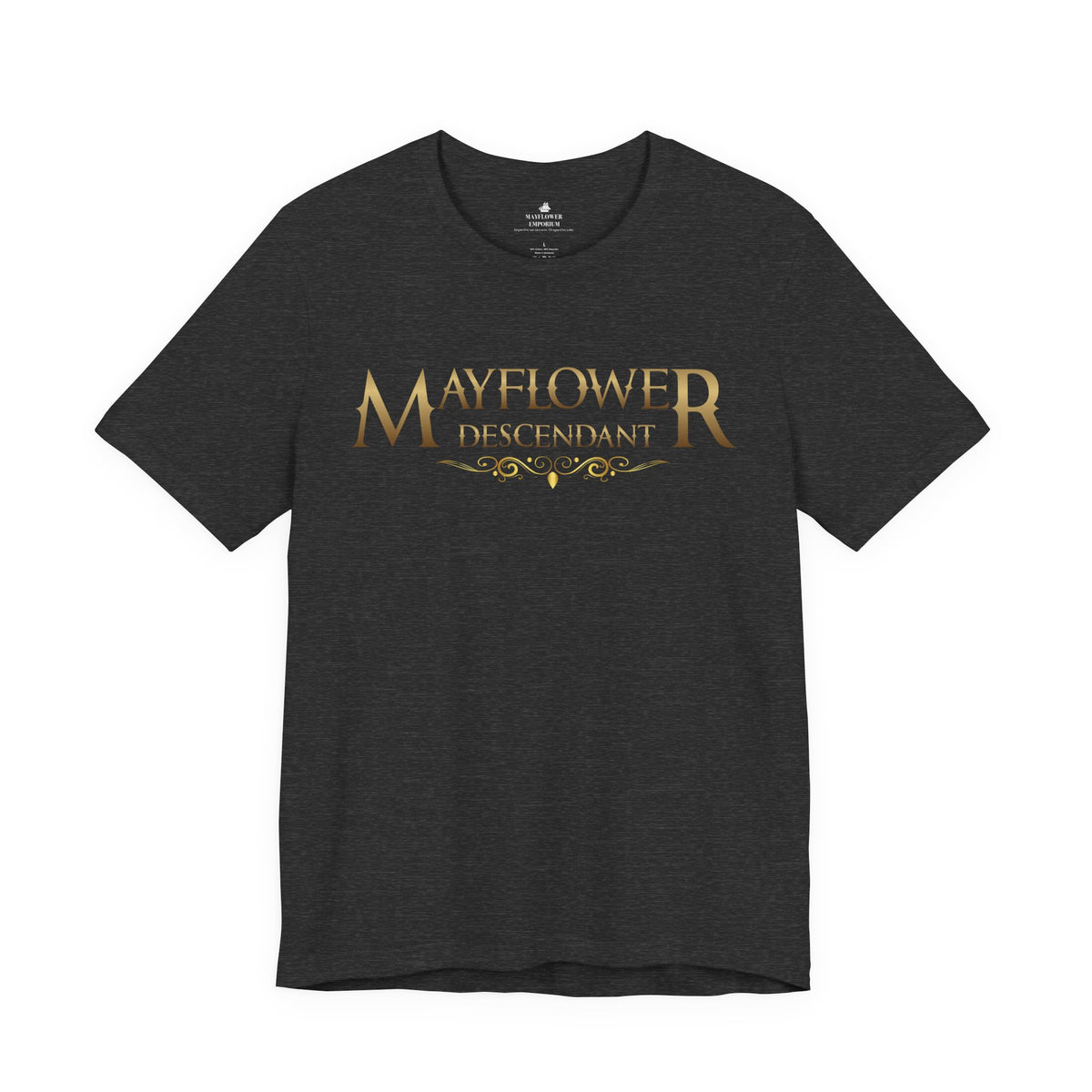 Mayflower Descendant "Framed in Gold" T‑Shirt — Extra Large Sizes