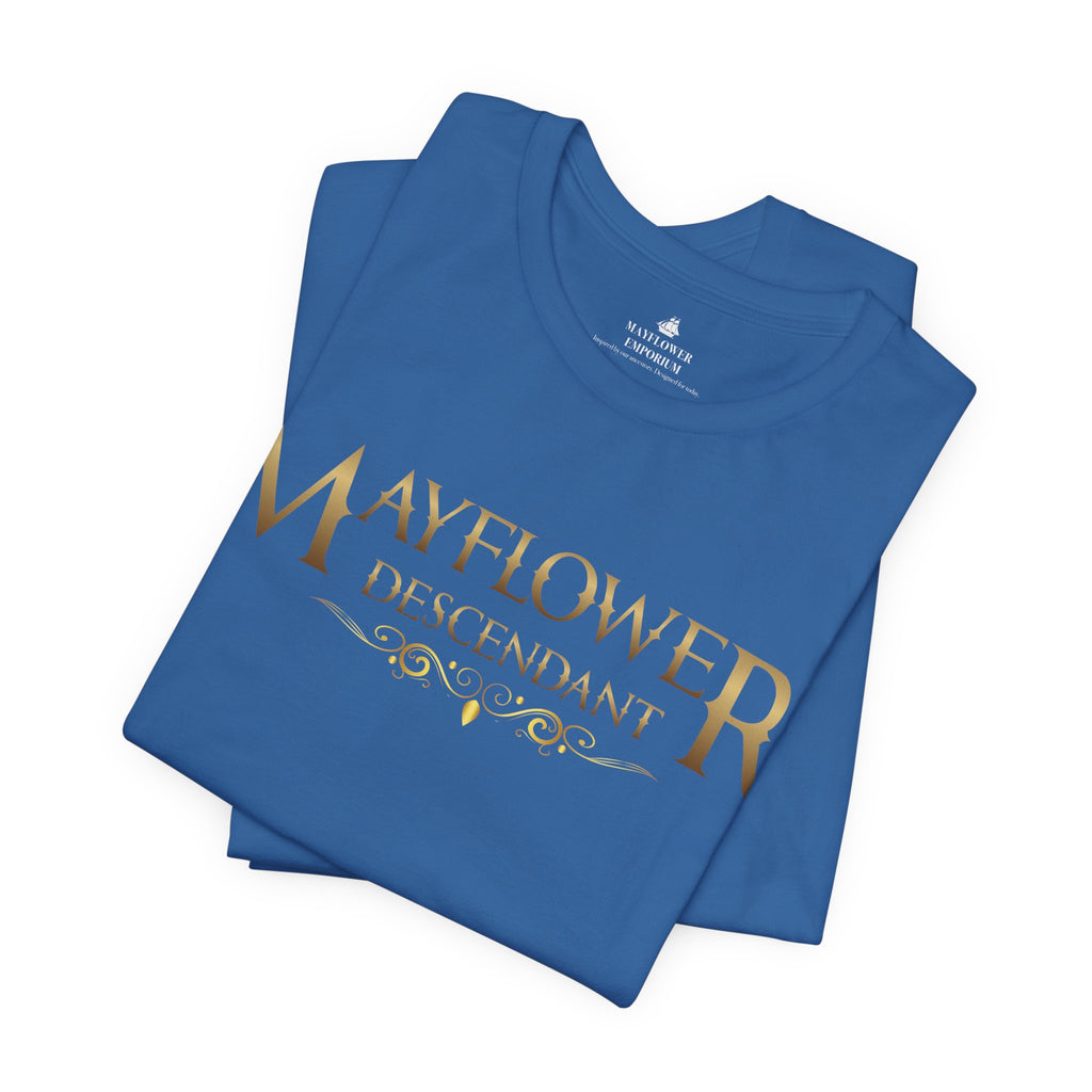 Mayflower Descendant T‑Shirt — Framed in Gold