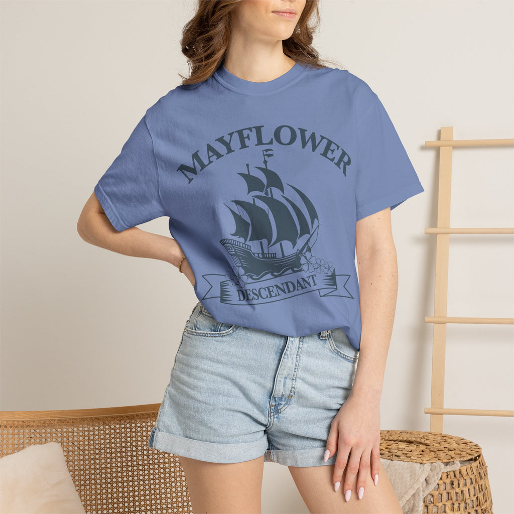 Mayflower Descendant T-Shirt | Pilgrim Ship Heritage Tee