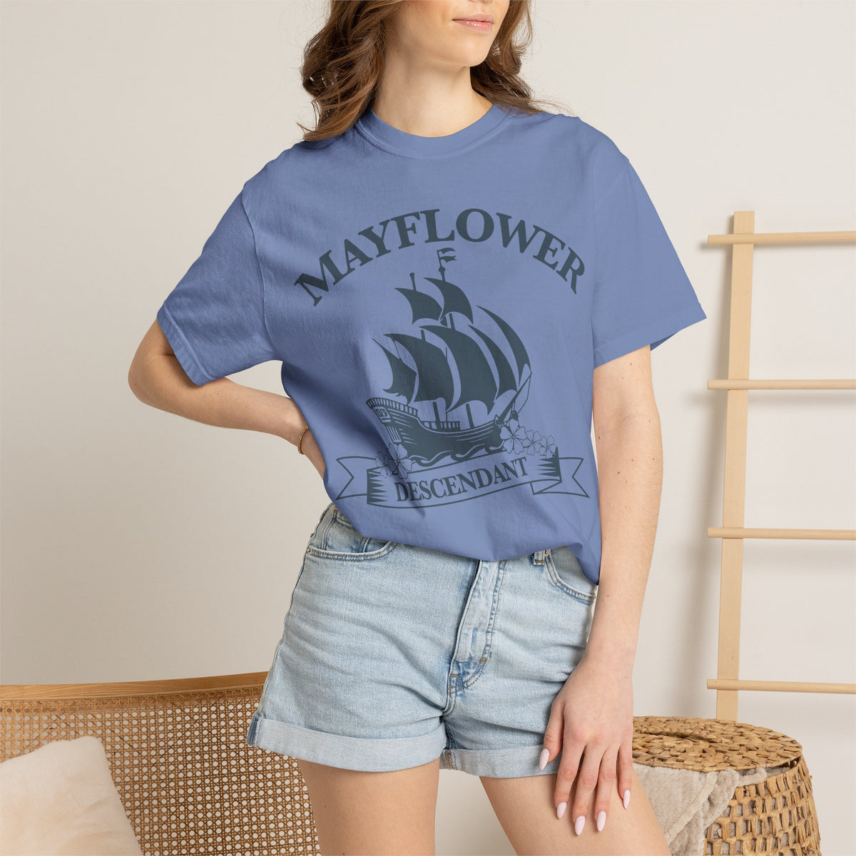 Mayflower Descendant T-Shirt | Pilgrim Ship Heritage Tee