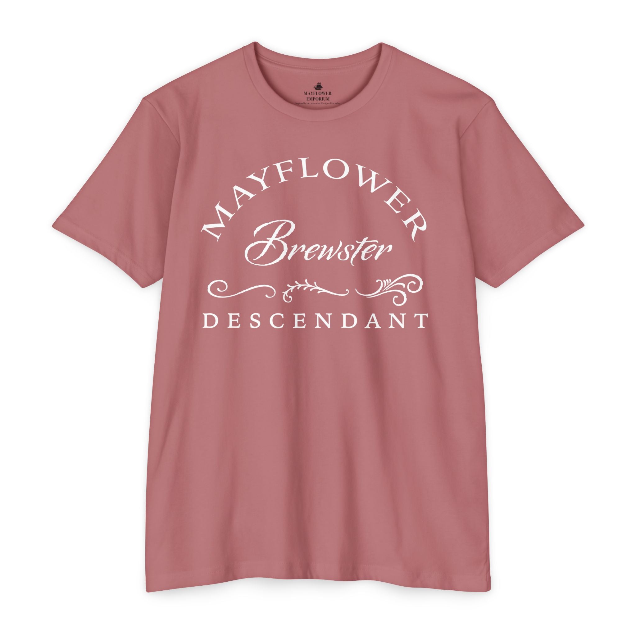 Mayflower Surname T-shirt | Antique Script with Graceful Flourishes