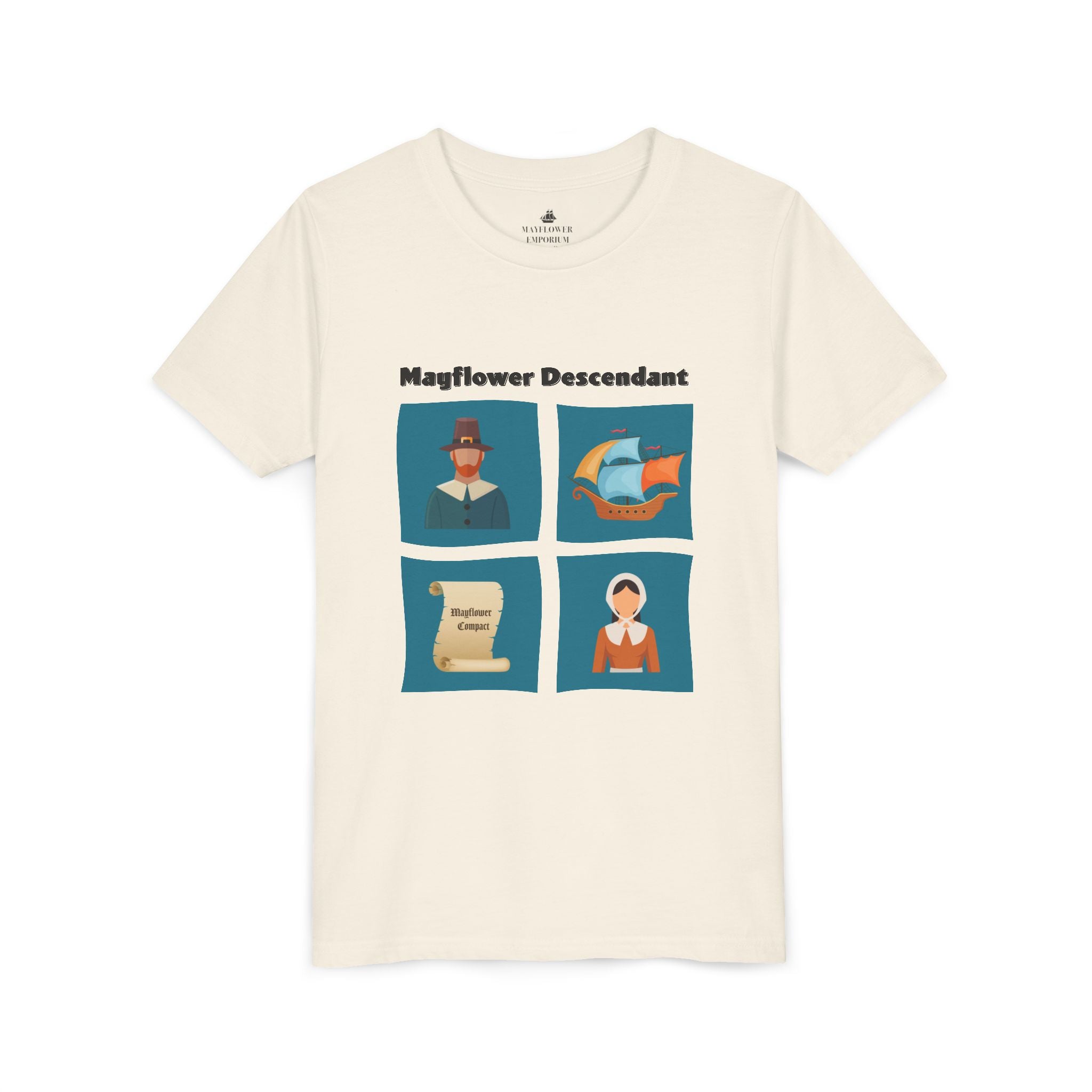 Youth's Mayflower Descendant Graphic Tee