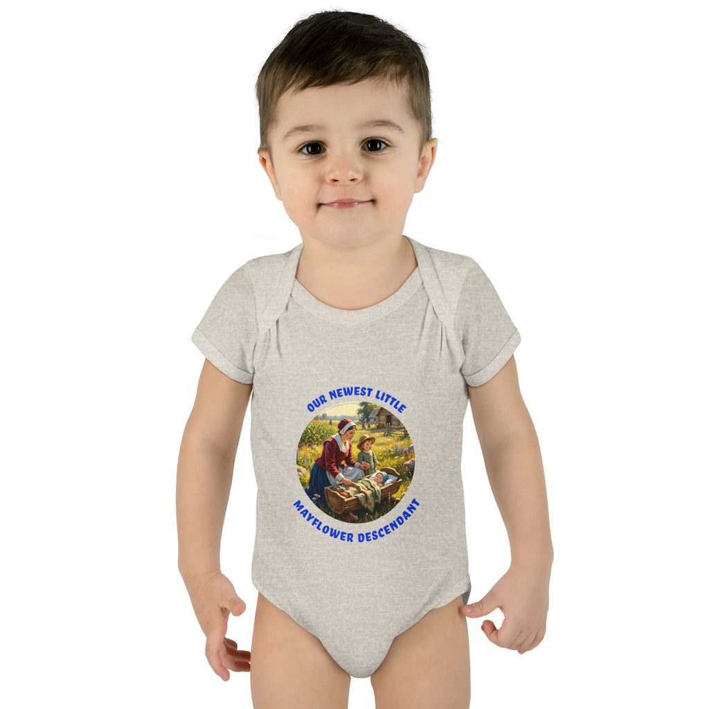 Infant Boy's Mayflower Descendant Bodysuit — “Our Newest Little Mayflower Descendant”