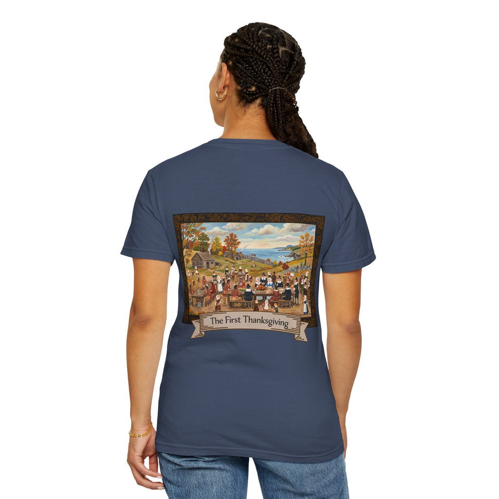 Mayflower Descendant Thanksgiving T-Shirt - Extra Large Sizes