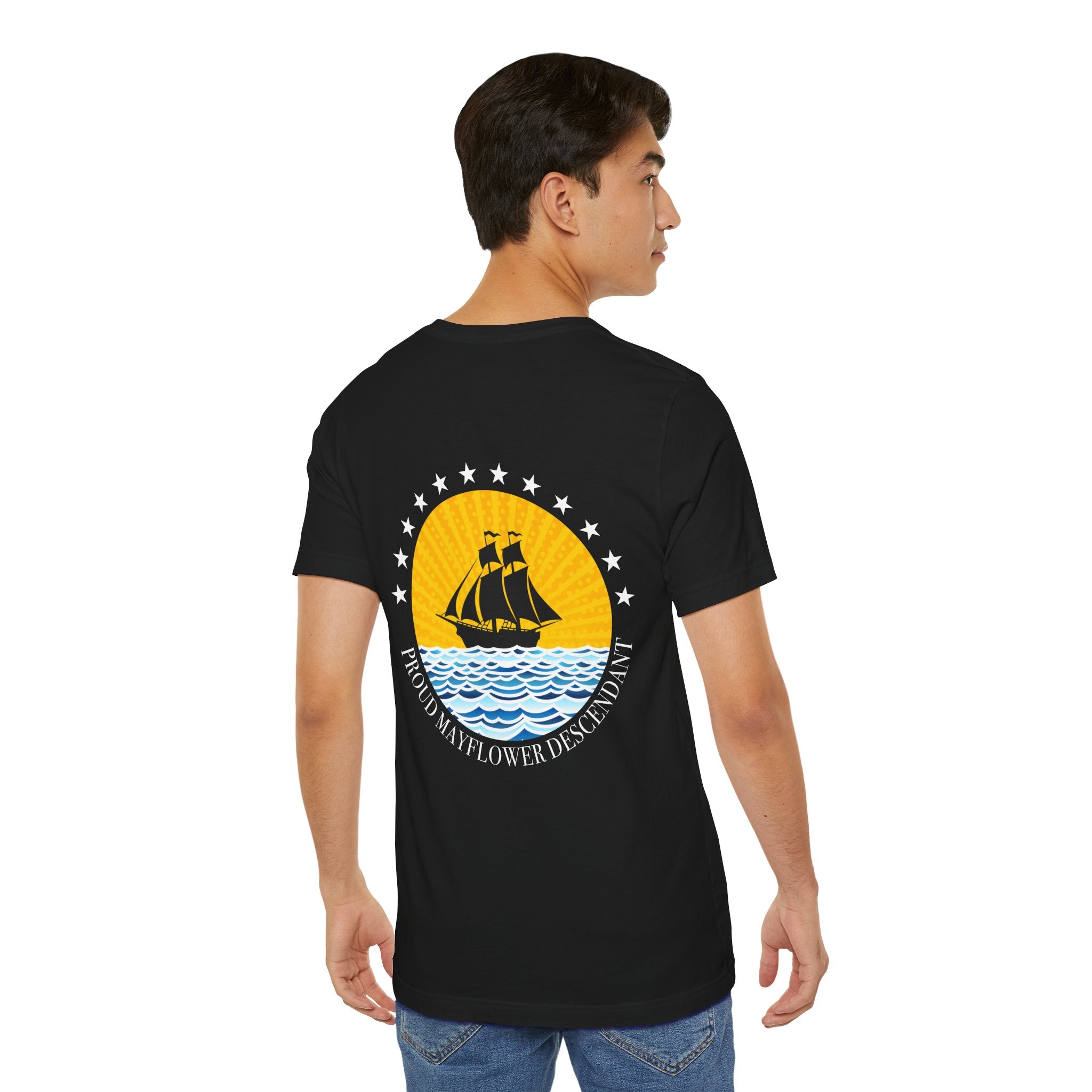 Proud Mayflower Descendant Crewneck Tee