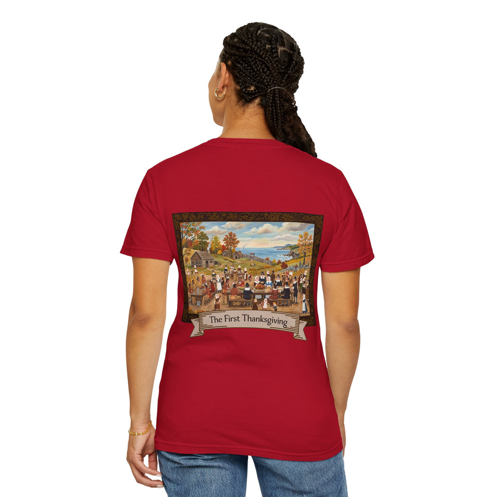Mayflower Descendant Thanksgiving T-Shirt - Extra Large Sizes