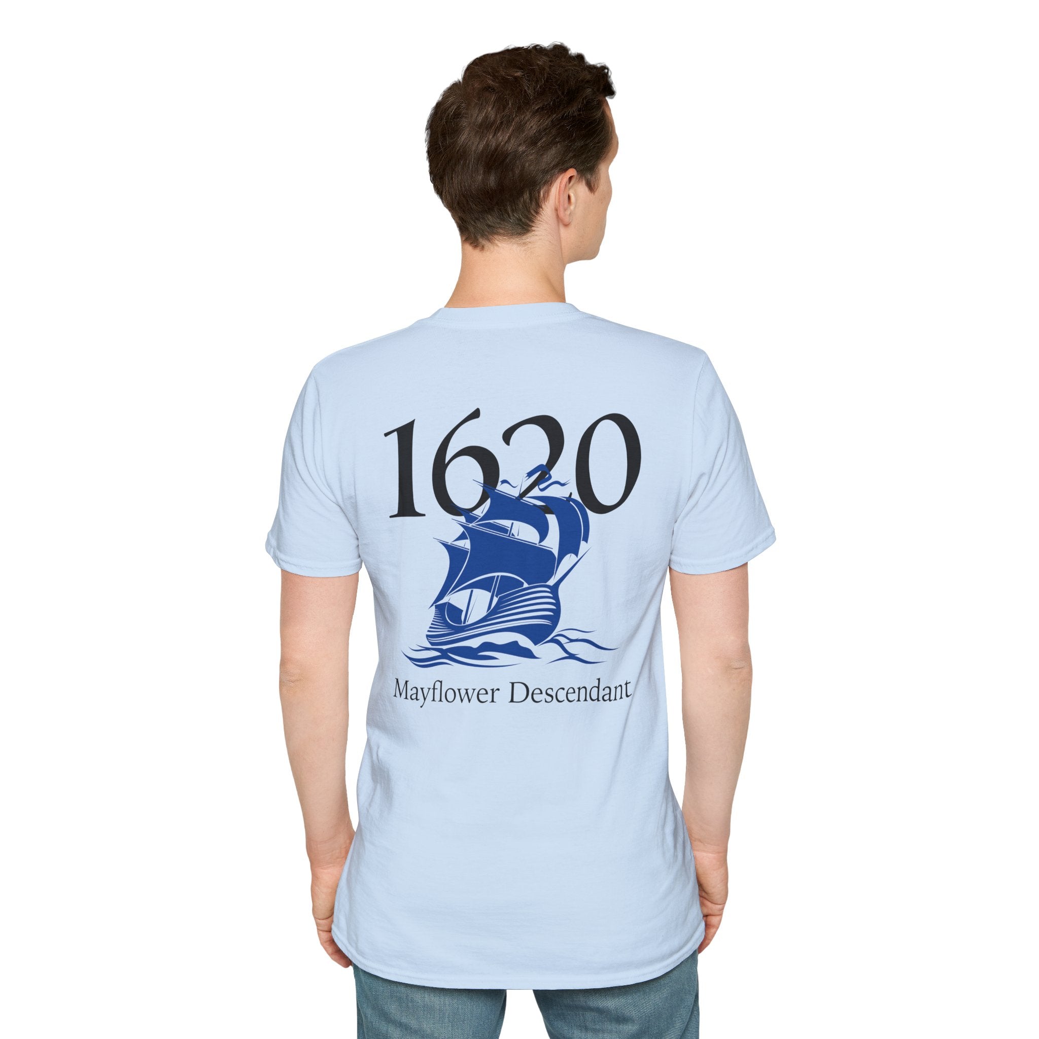 Mayflower 1620 Descendants Crew Tee Shirt