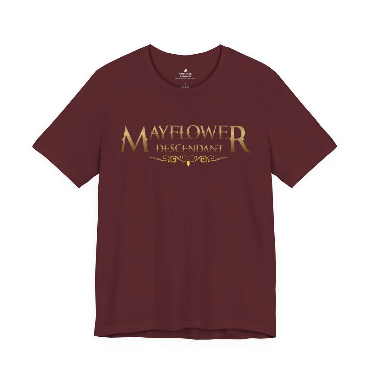 Mayflower Descendant "Framed in Gold" T‑Shirt — Extra Large Sizes
