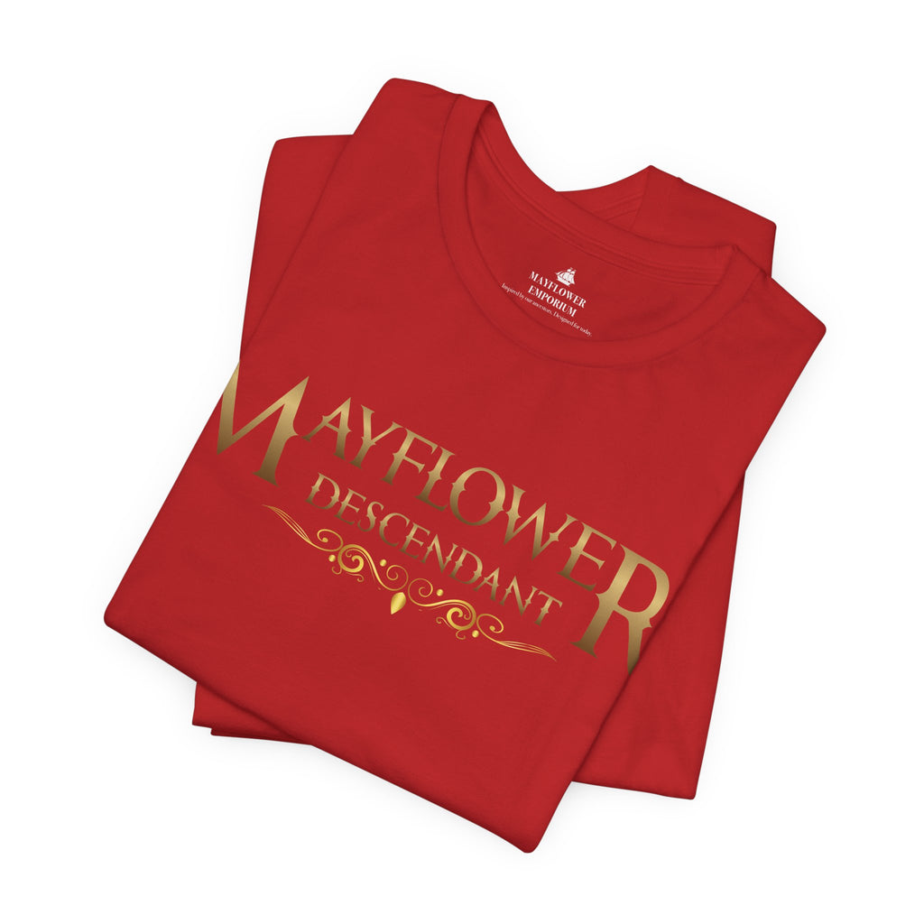 Mayflower Descendant "Framed in Gold" T‑Shirt — Extra Large Sizes