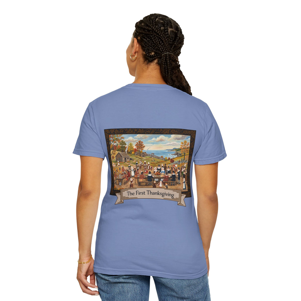 Mayflower Descendant Thanksgiving T-Shirt - Extra Large Sizes