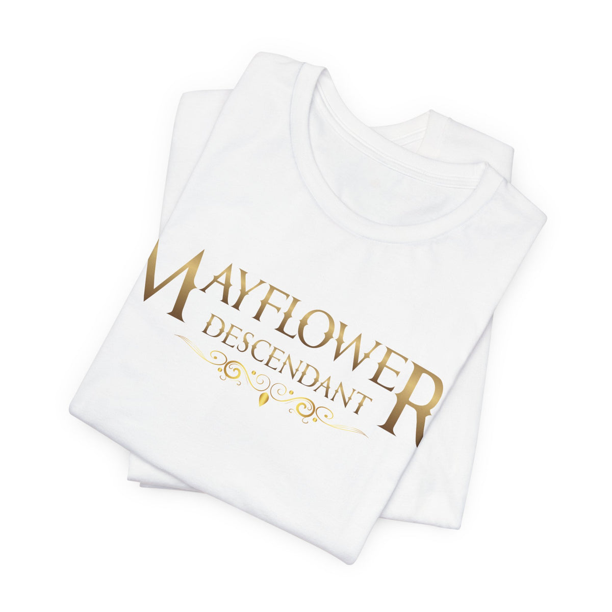 Mayflower Descendant "Framed in Gold" T‑Shirt — Extra Large Sizes