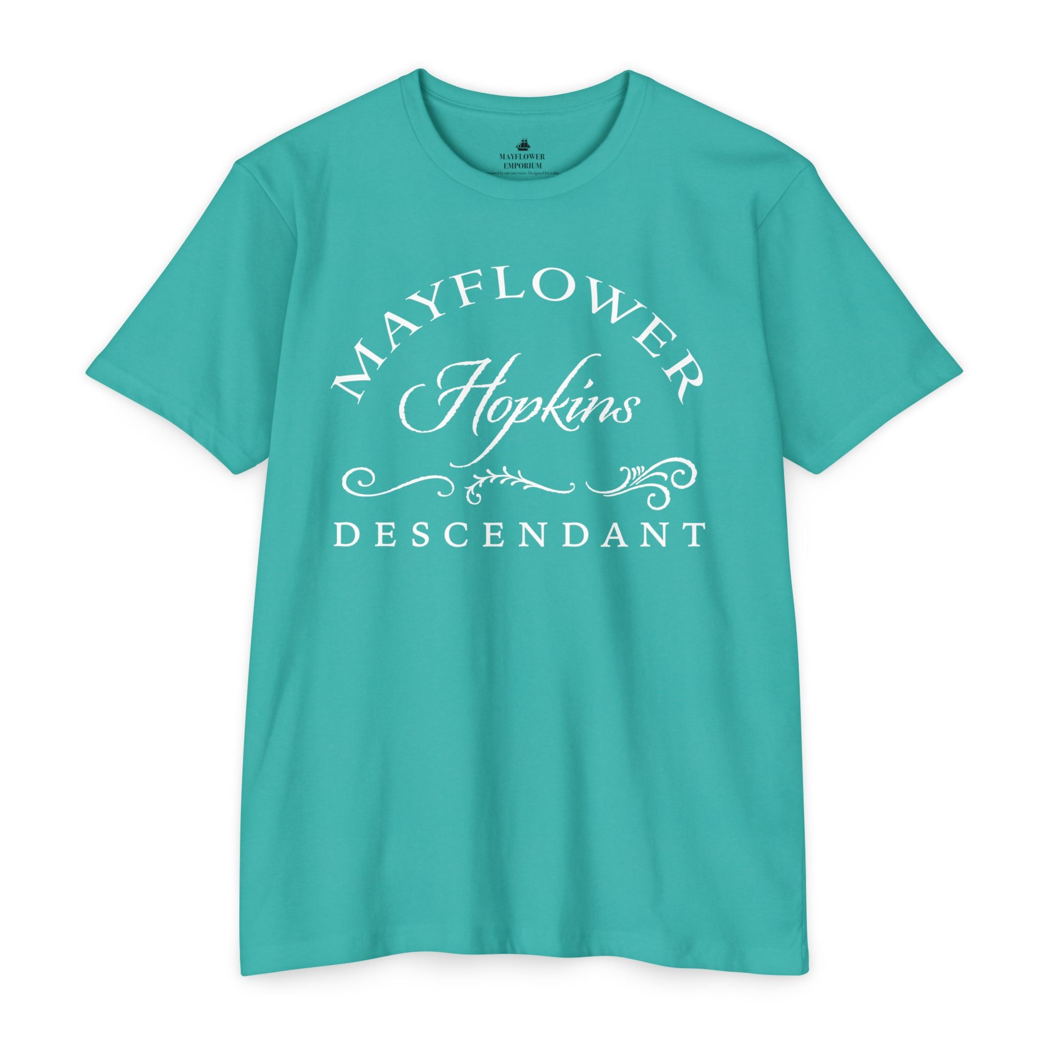 Mayflower Surname T-shirt | Antique Script with Graceful Flourishes