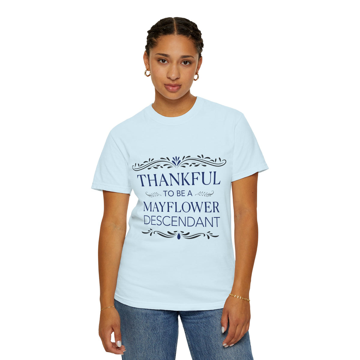 Mayflower Descendant Thanksgiving T-Shirt - Extra Large Sizes