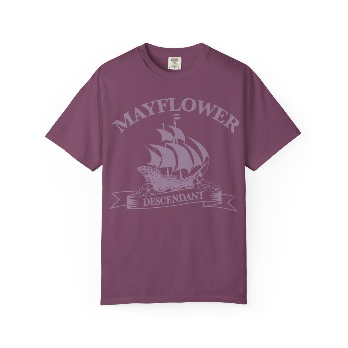Mayflower Descendant T-Shirt | Pilgrim Ship Heritage Tee, Extra Large Sizes
