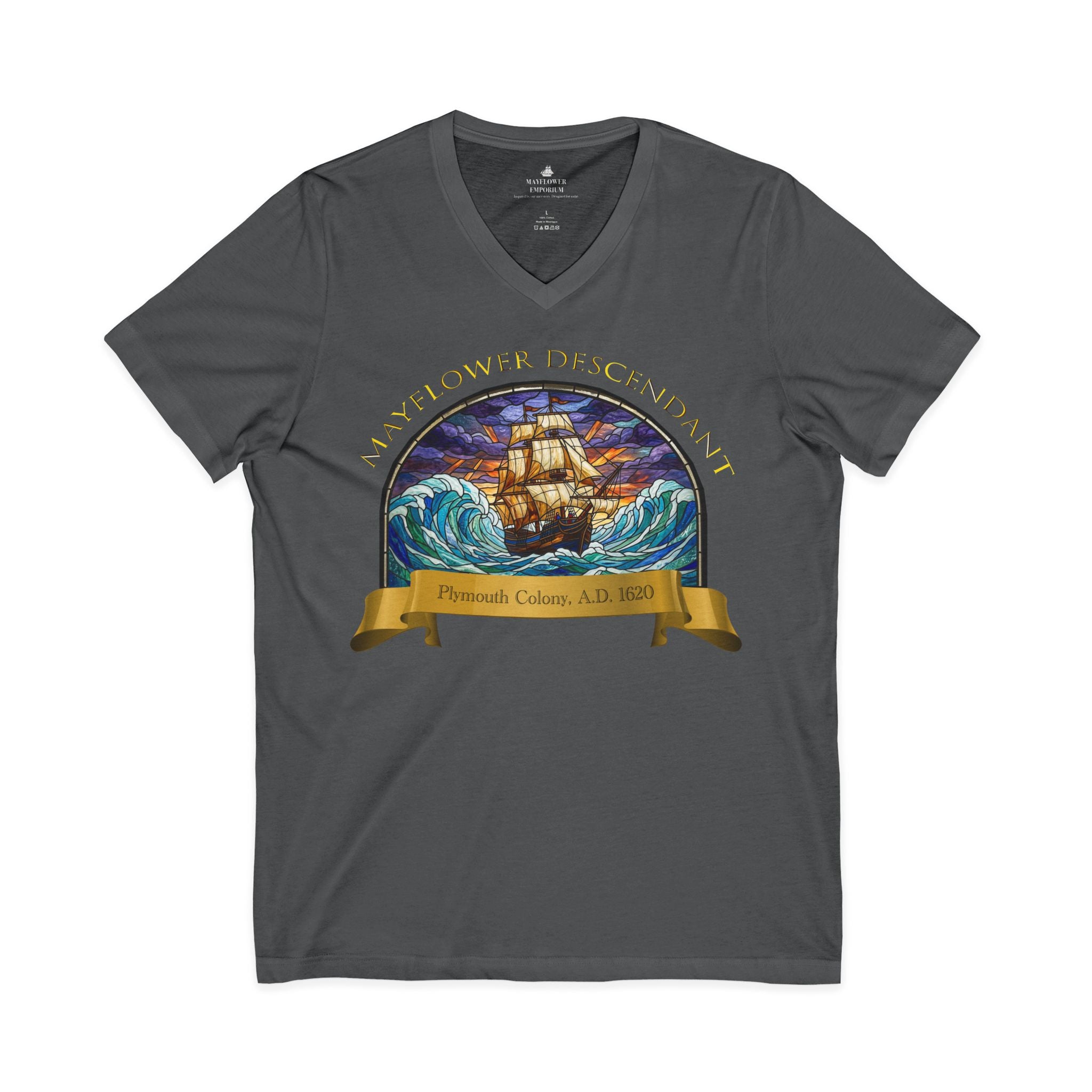 Mayflower Descendant "Stained Glass" Tee — The Voyage
