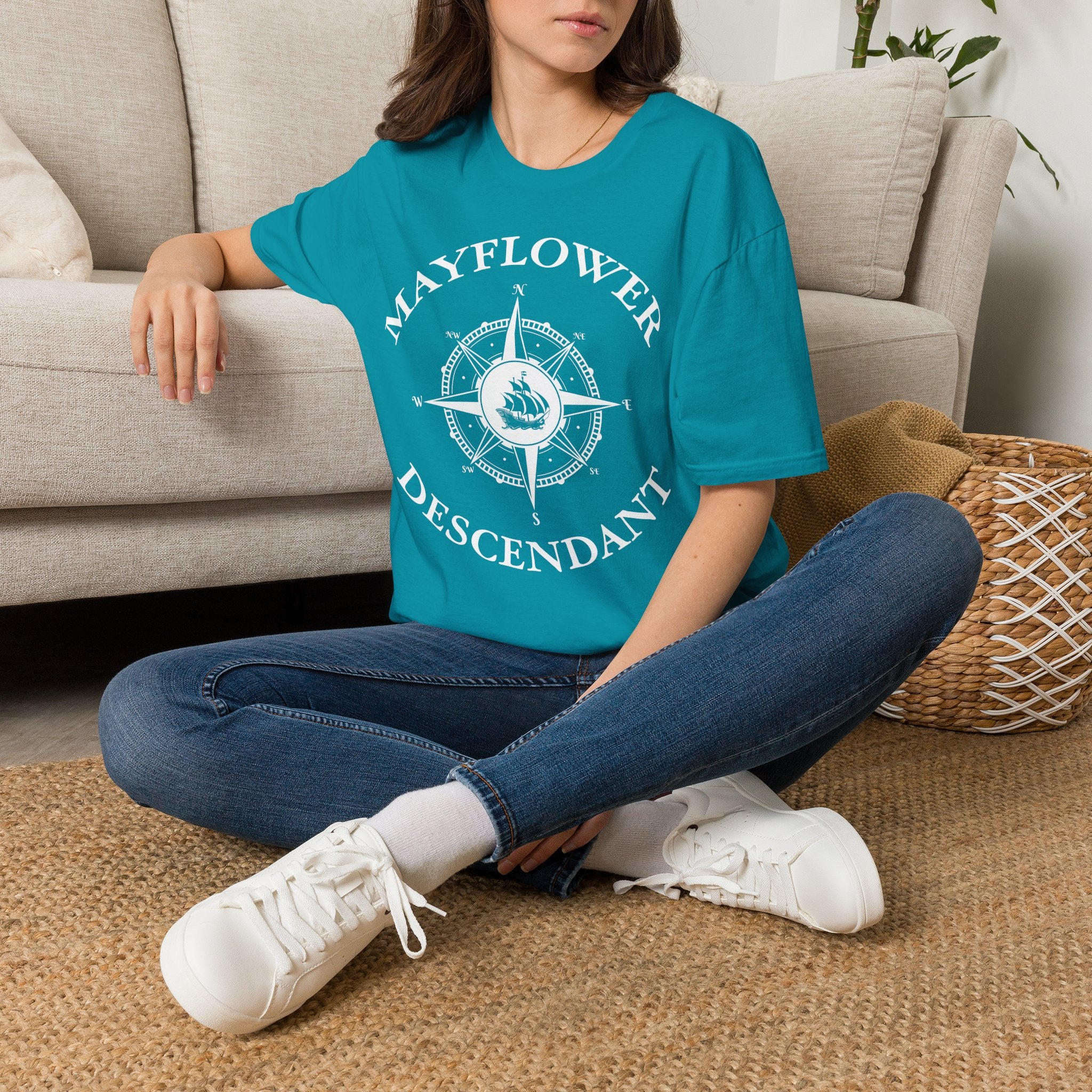 Mayflower Compass T-Shirt | Pilgrim Descendant Unisex Tee