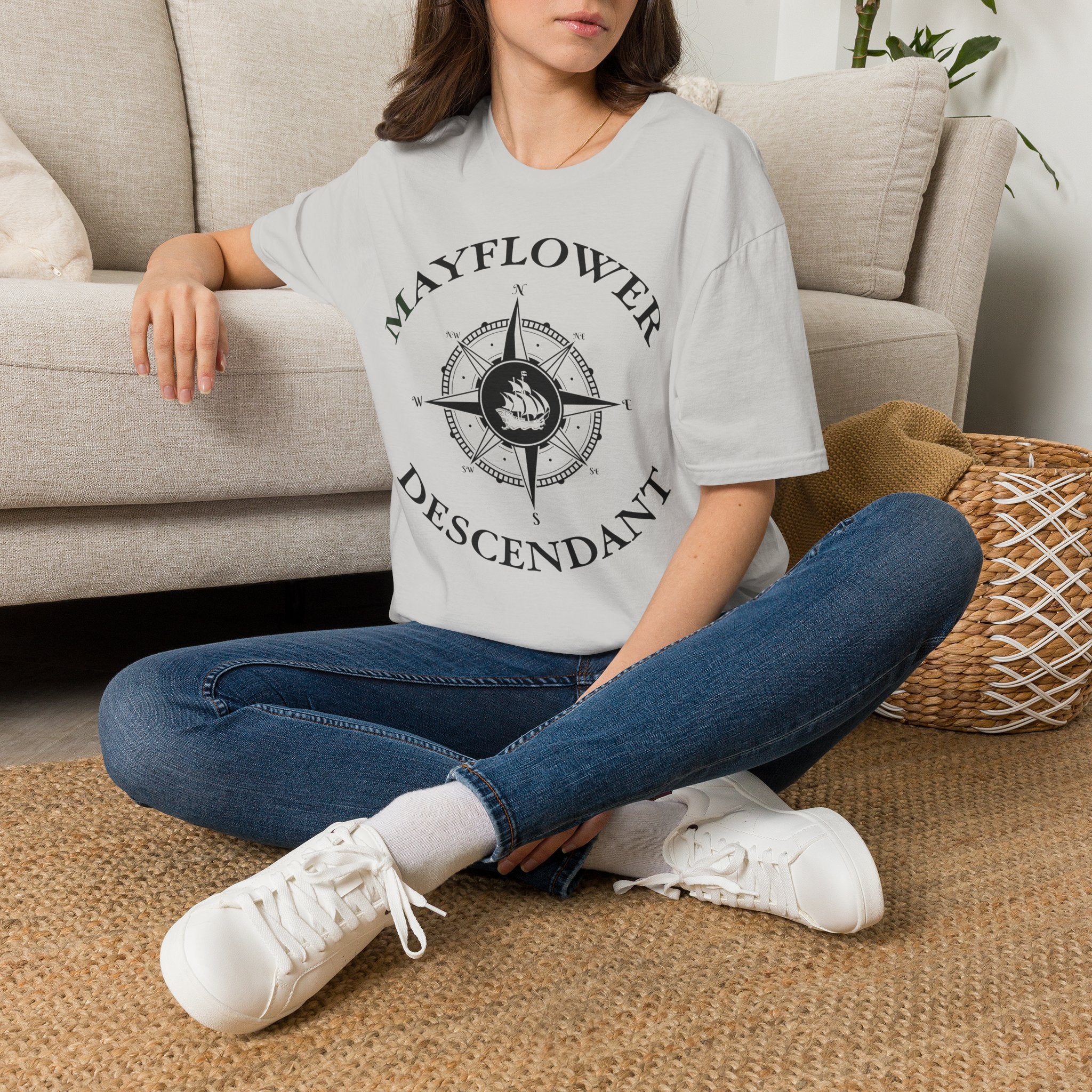 Mayflower Compass T-Shirt | Pilgrim Descendant Unisex Tee