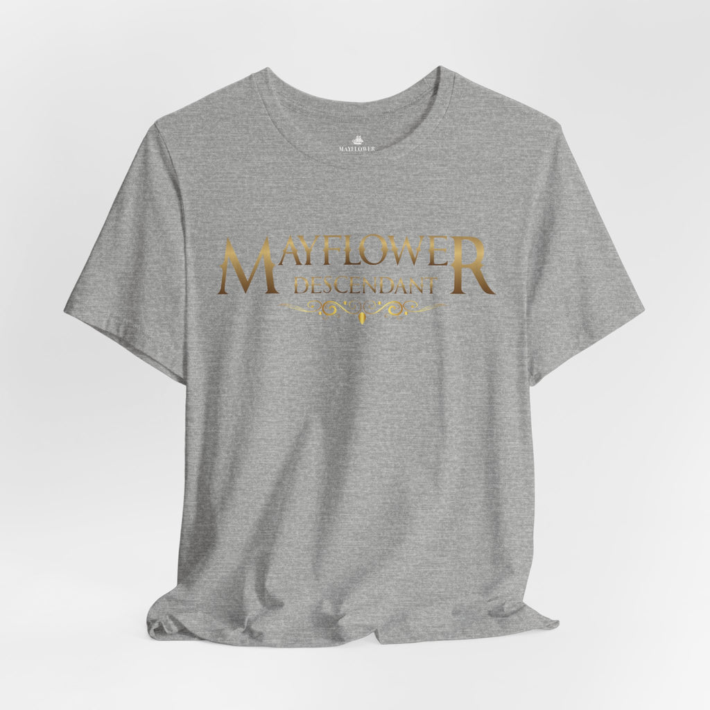 Mayflower Descendant "Framed in Gold" T‑Shirt — Extra Large Sizes
