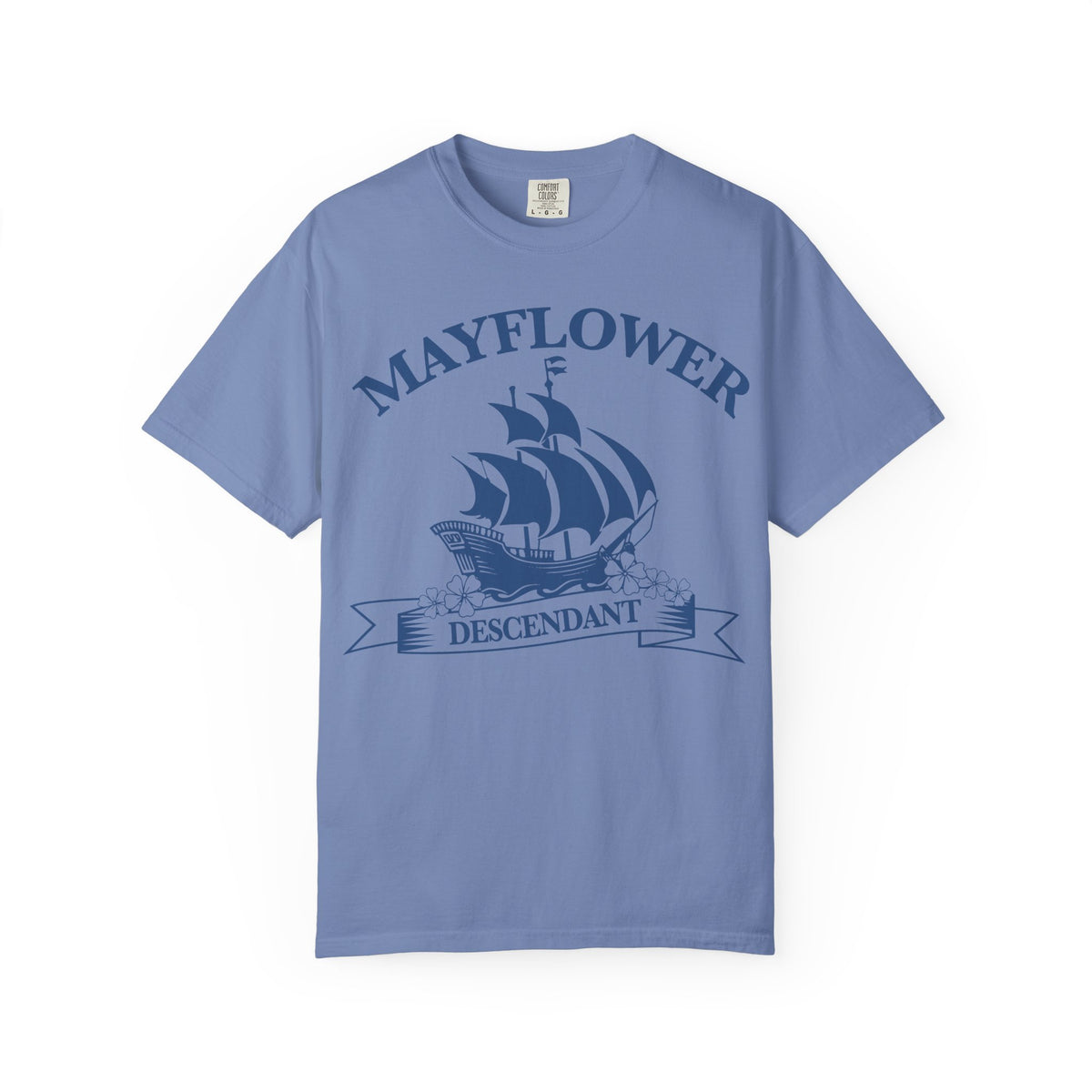 Mayflower Descendant T-Shirt | Pilgrim Ship Heritage Tee, Extra Large Sizes