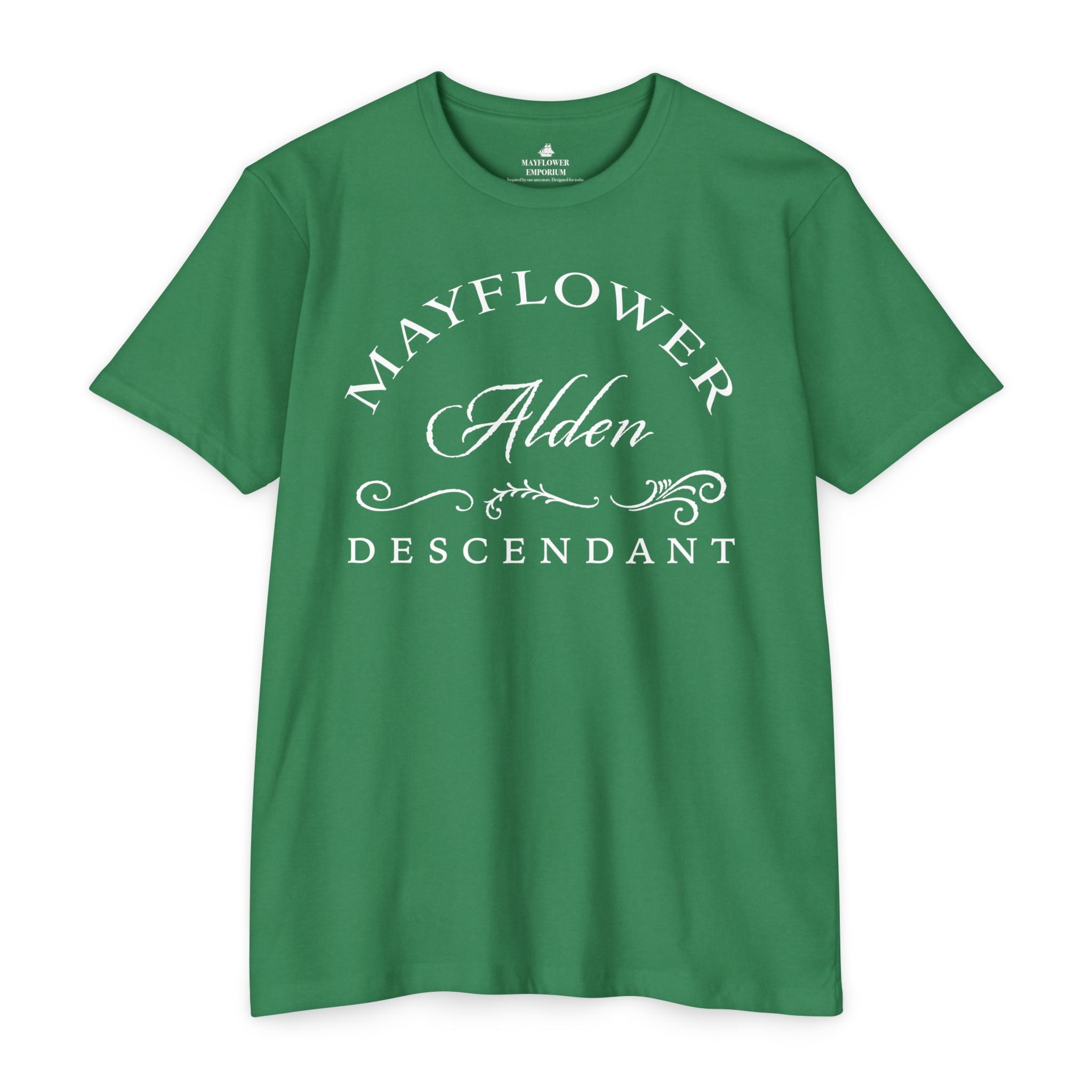 Mayflower Surname T-shirt | Antique Script with Graceful Flourishes