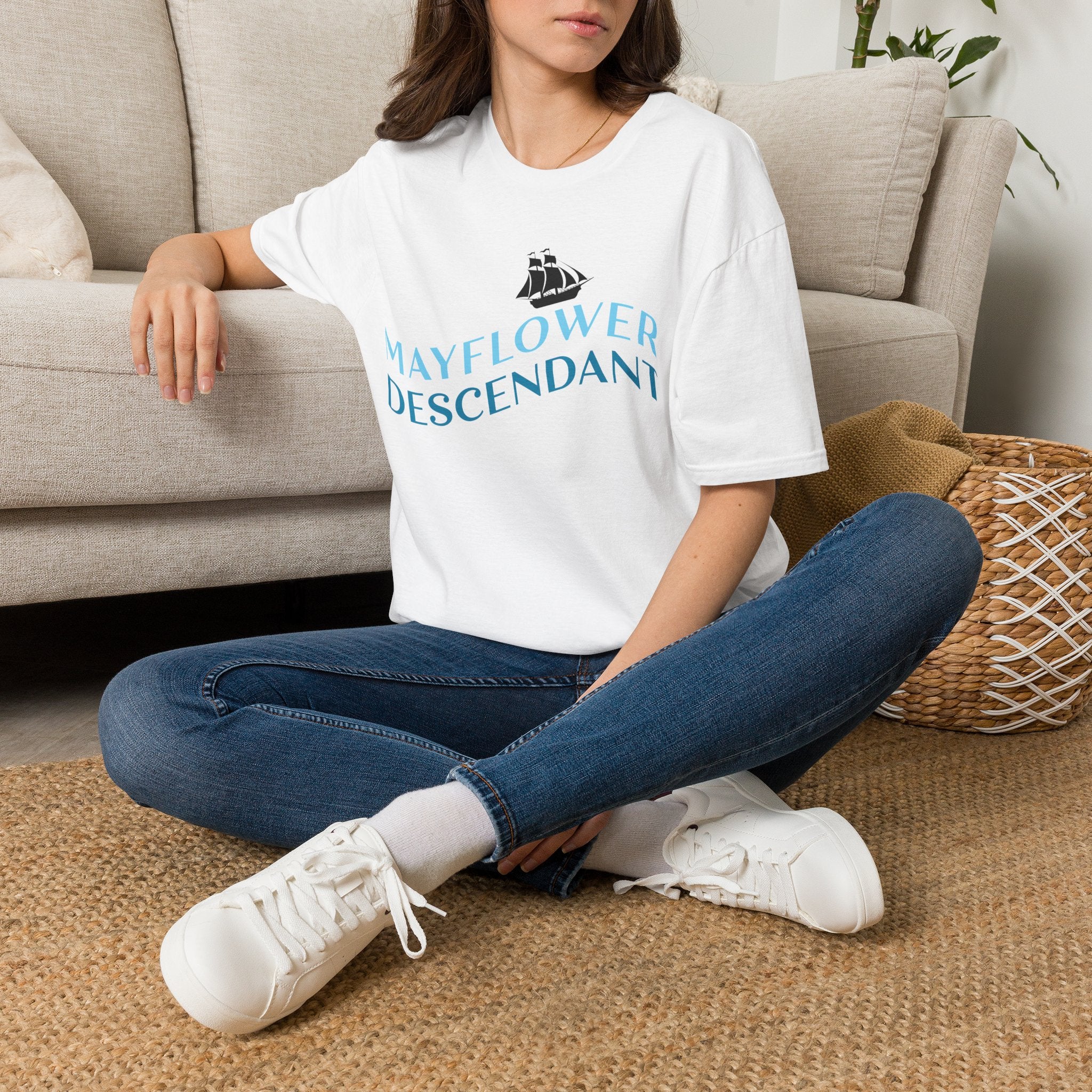 Mayflower Descendant "Blue Wave" T‑Shirt
