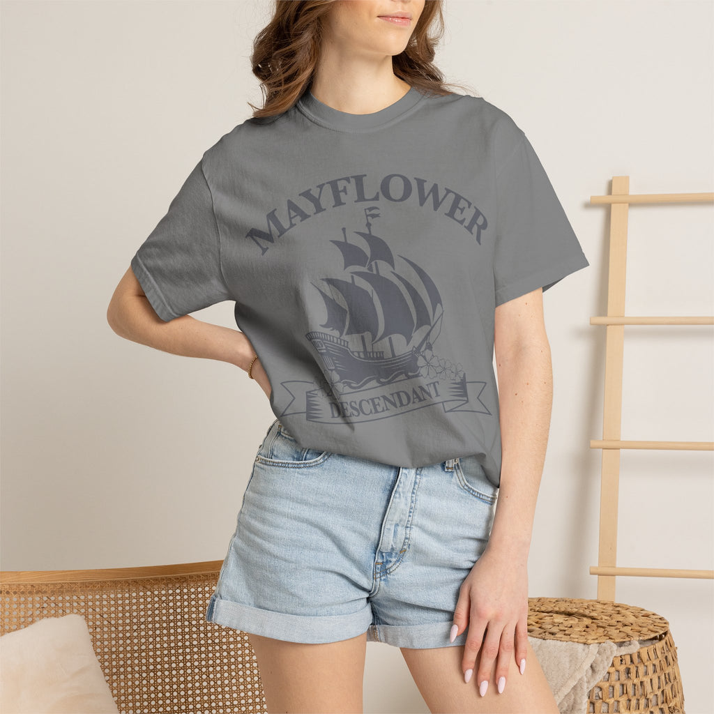 Mayflower Descendant T-Shirt | Pilgrim Ship Heritage Tee
