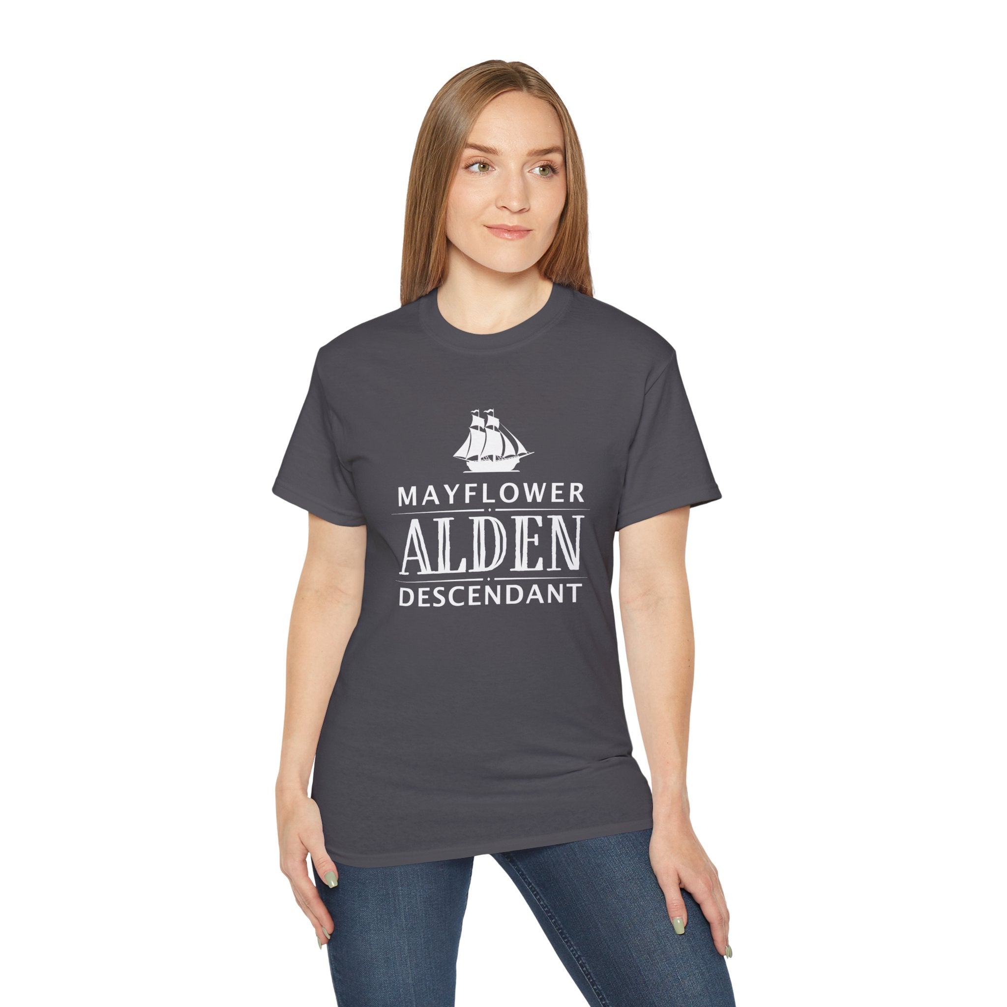 Alden Descendant Dark T-Shirt | Mayflower Heritage Tee
