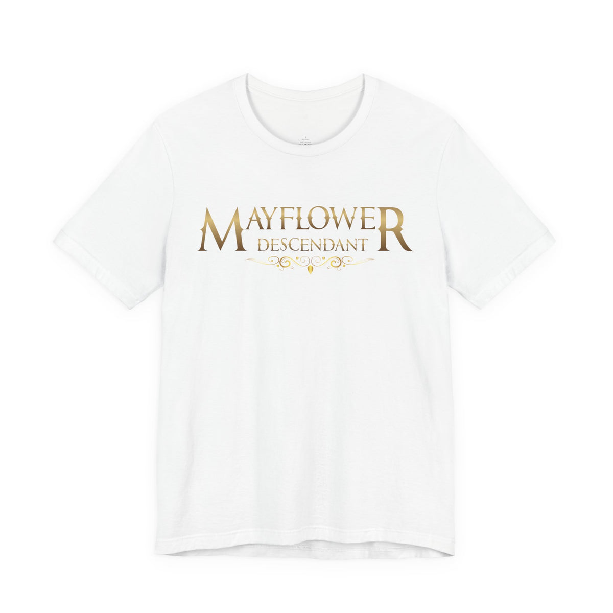 Mayflower Descendant "Framed in Gold" T‑Shirt — Extra Large Sizes