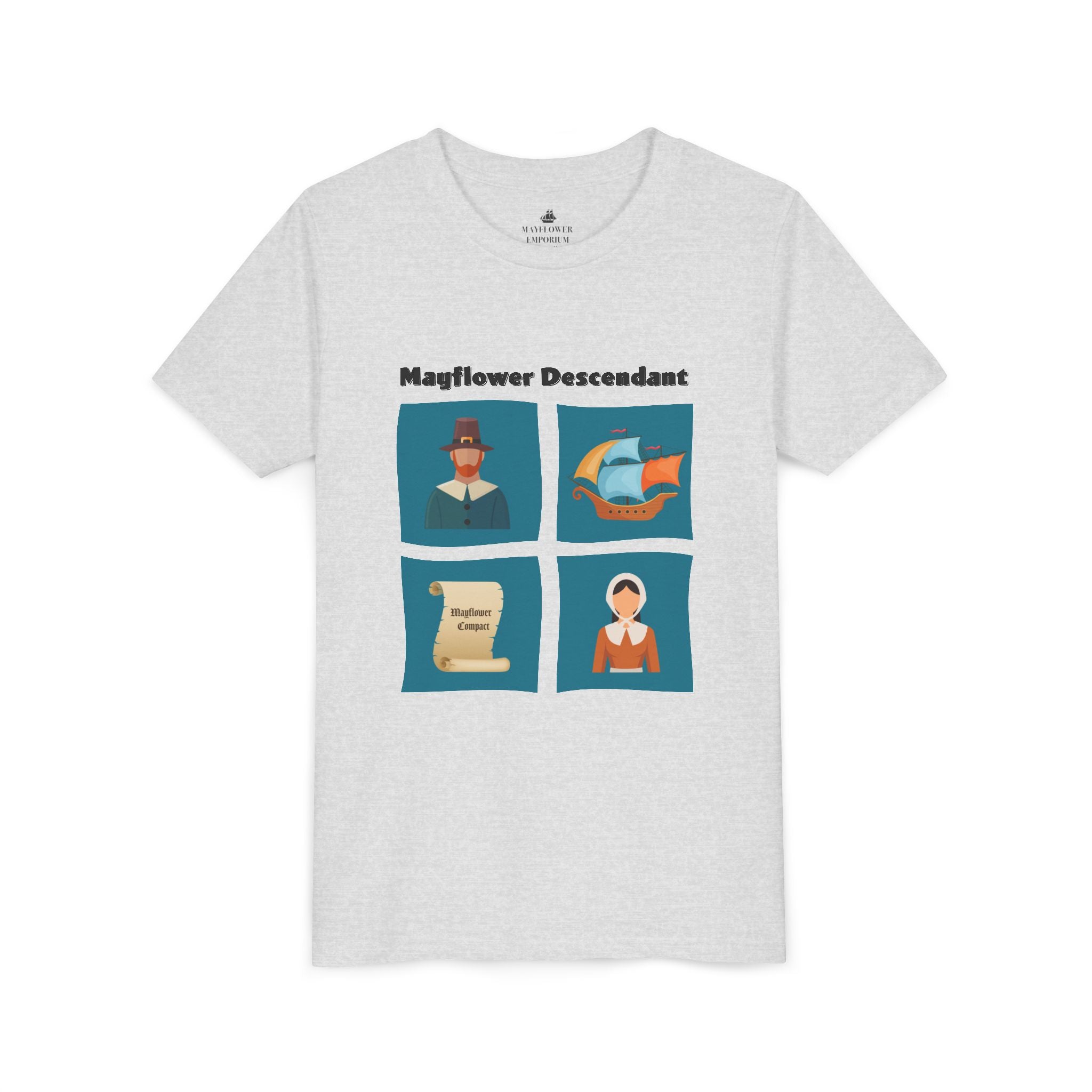 Youth's Mayflower Descendant Graphic Tee