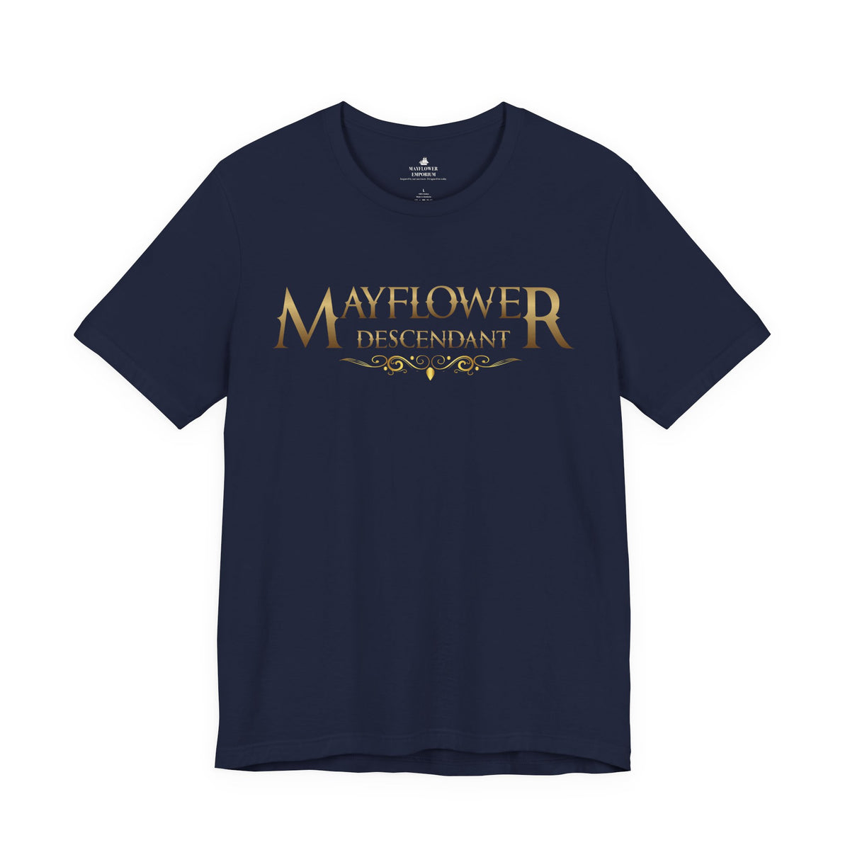 Mayflower Descendant "Framed in Gold" T‑Shirt — Extra Large Sizes