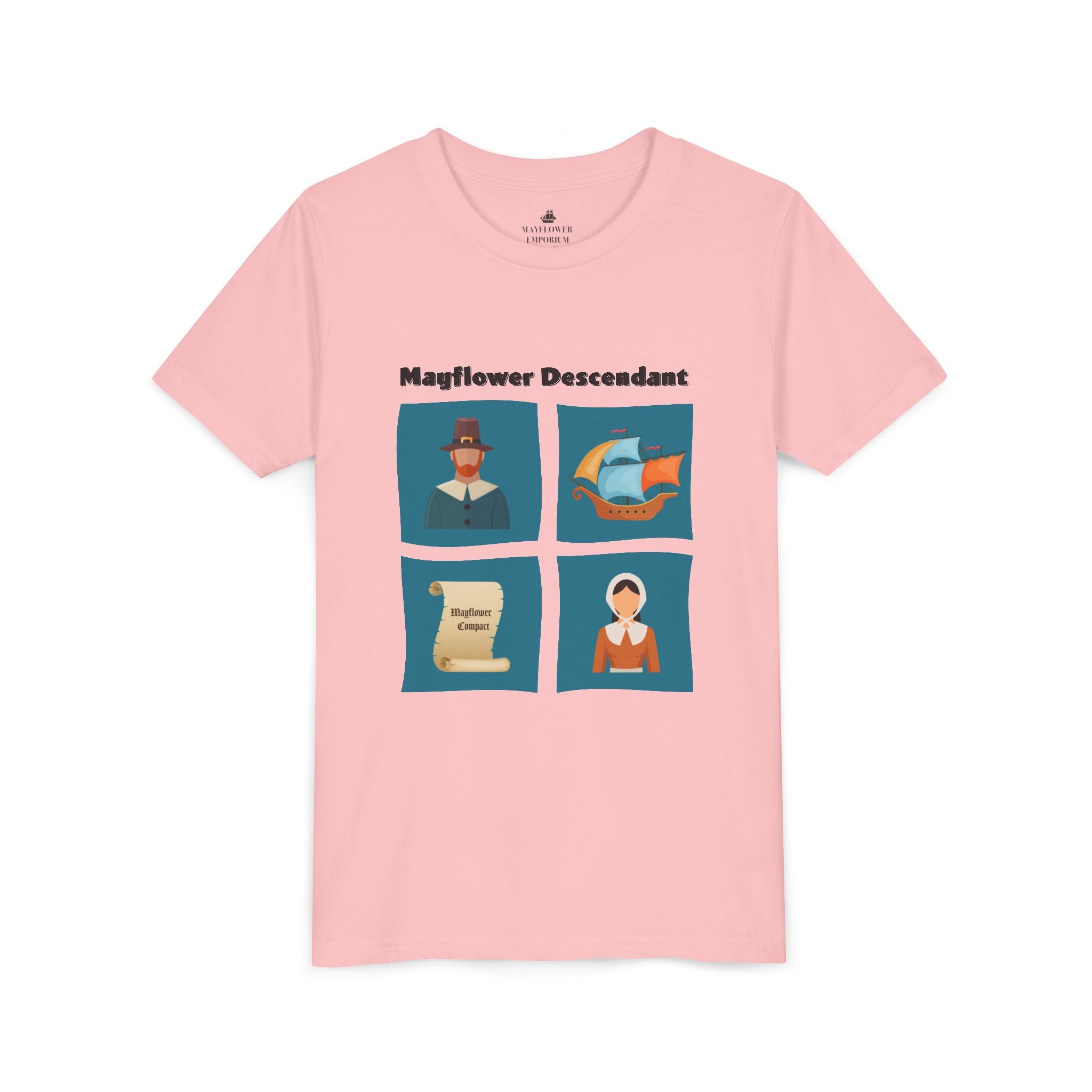 Youth's Mayflower Descendant Graphic Tee
