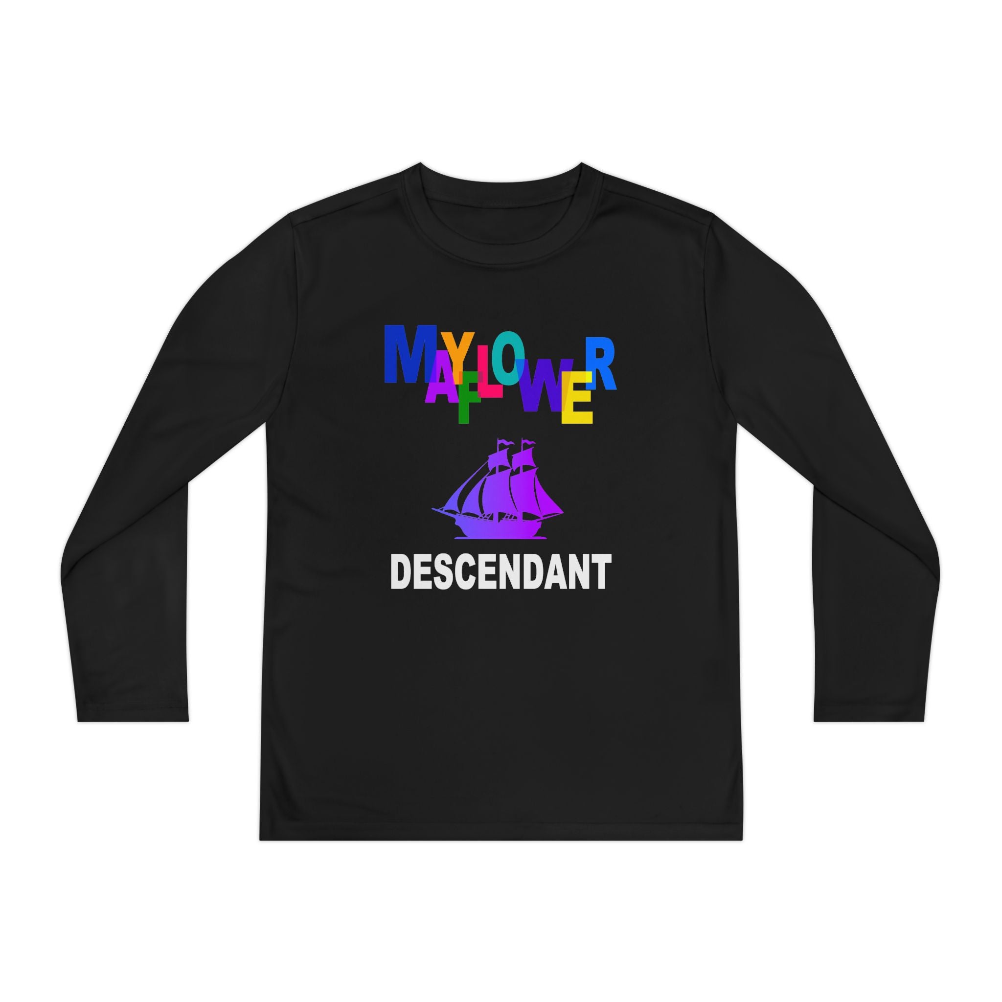 Mayflower Youth Long Sleeve Tee — Colorful Heritage Design