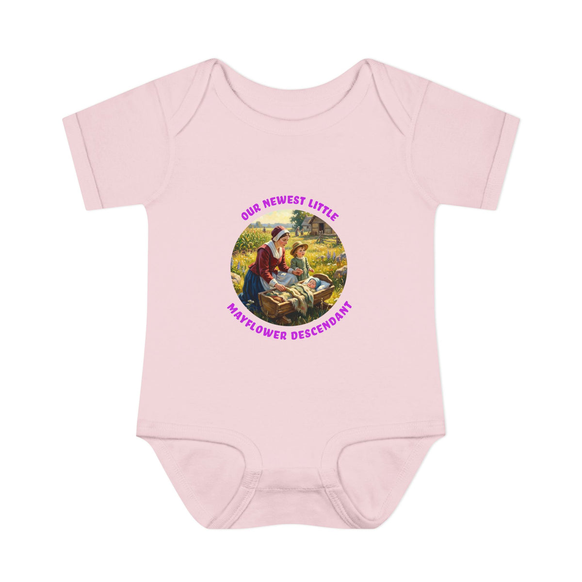 Infant Girl's "Newest Little Mayflower Descendant" Bodysuit