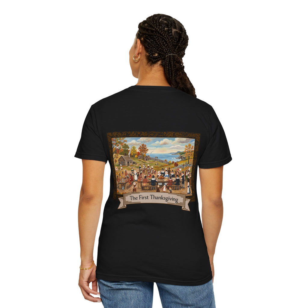 Mayflower Descendant Thanksgiving T-Shirt - Extra Large Sizes