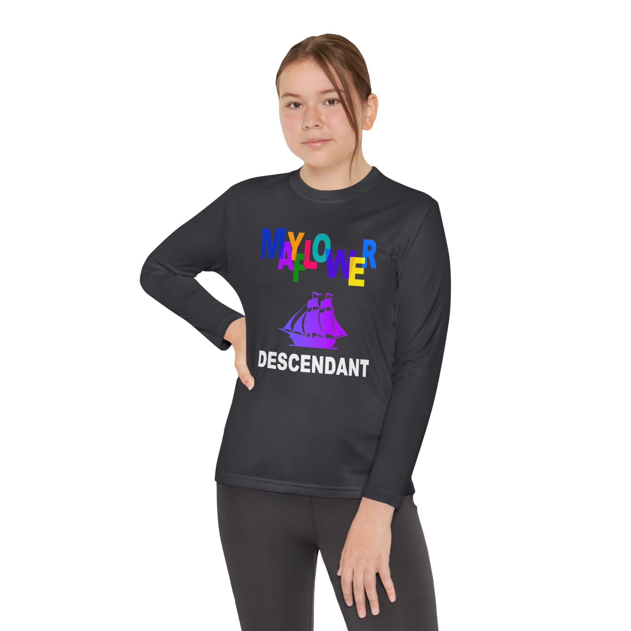Mayflower Youth Long Sleeve Tee — Colorful Heritage Design