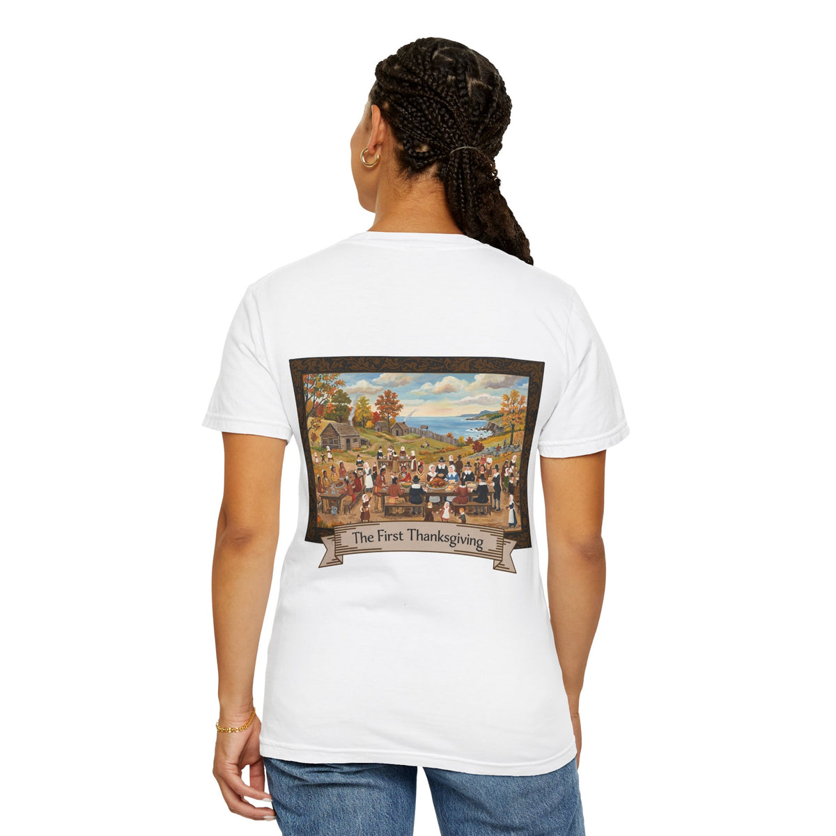 Mayflower Descendant Thanksgiving T-Shirt - Extra Large Sizes
