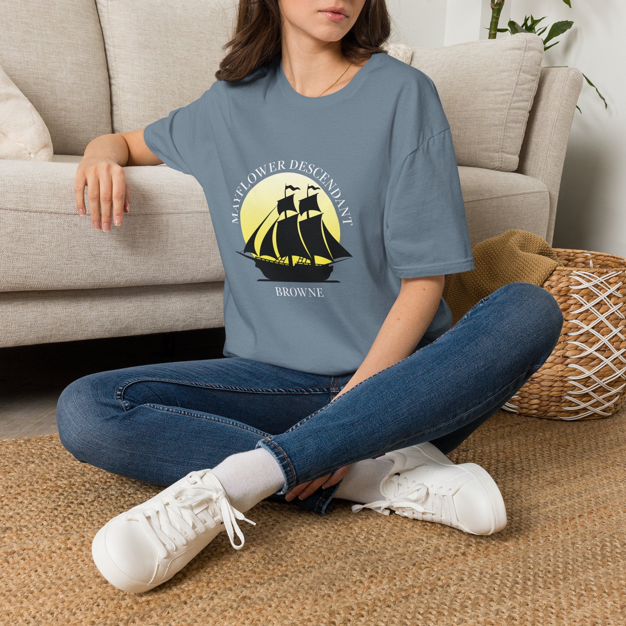 Mayflower and Moonlight T‑Shirt — Browne Descendant