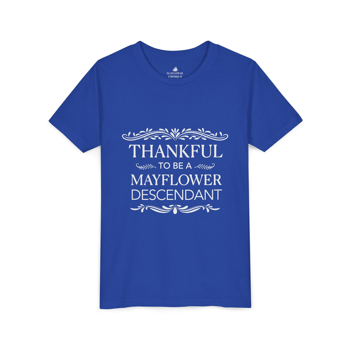 Youth "Mayflower Descendant" Thanksgiving Tee
