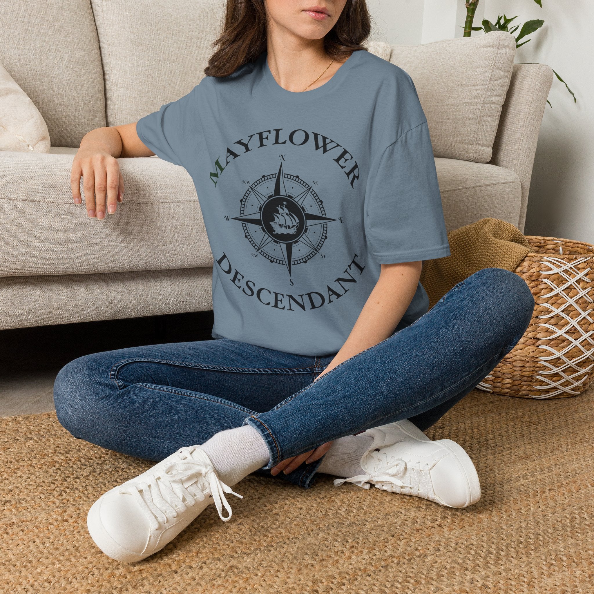 Mayflower Compass T-Shirt | Pilgrim Descendant Unisex Tee