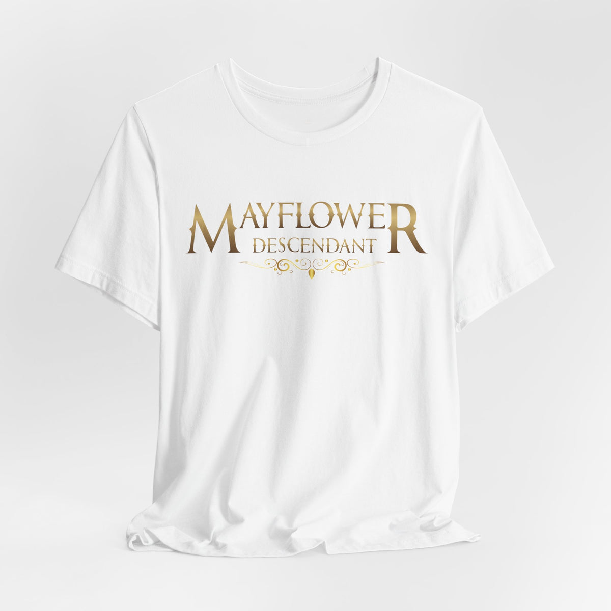Mayflower Descendant "Framed in Gold" T‑Shirt — Extra Large Sizes