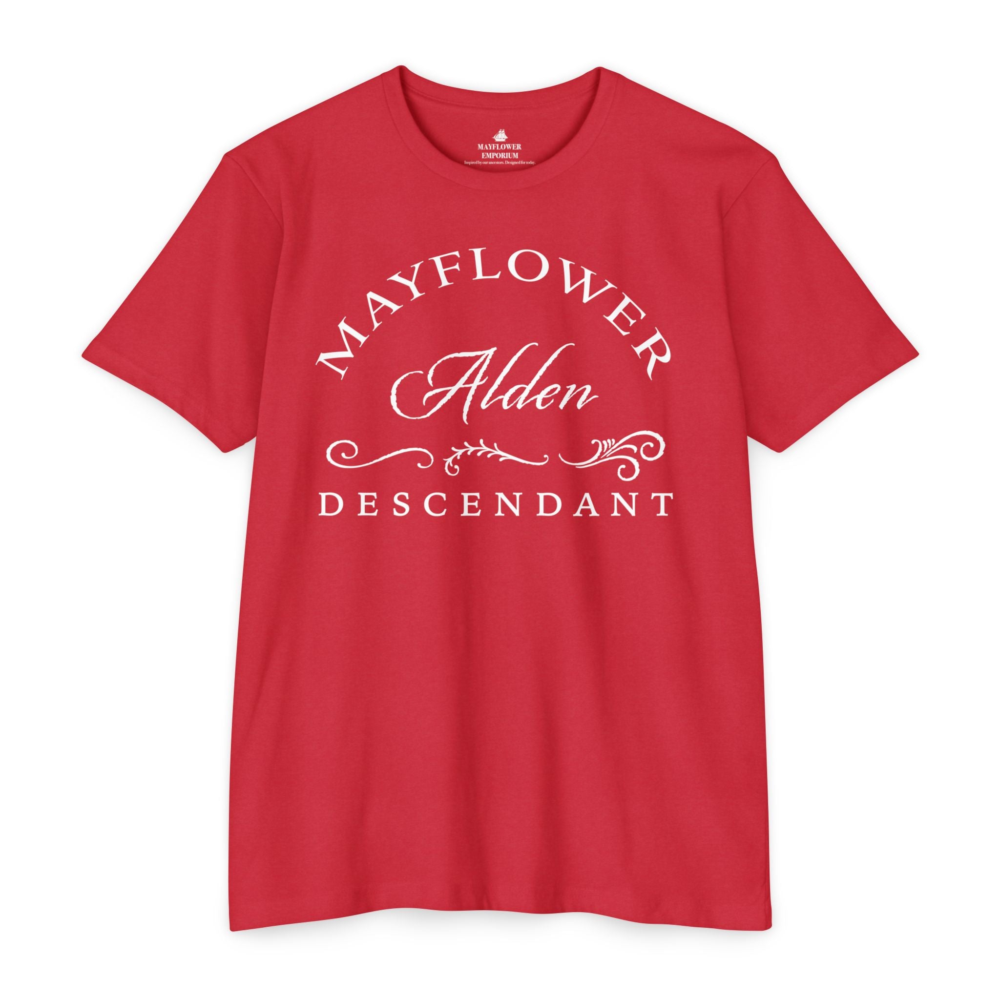Mayflower Surname T-shirt | Antique Script with Graceful Flourishes