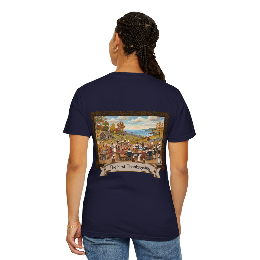 Mayflower Descendant Thanksgiving T-Shirt - Extra Large Sizes